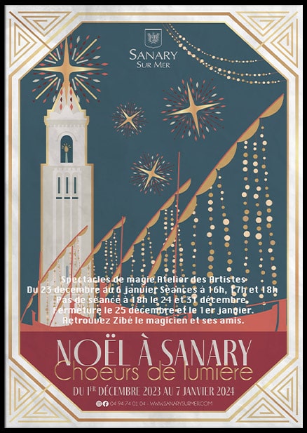 programme coeurs de lumière Noël à Sanary sur mer 83. Spectacle de magie